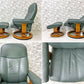 エコーネス EKORNES コンサル Consul ストレスレスチェア stressless リクライニングチェア オットマン付き 牛革 レザー Sサイズ グリーン ●