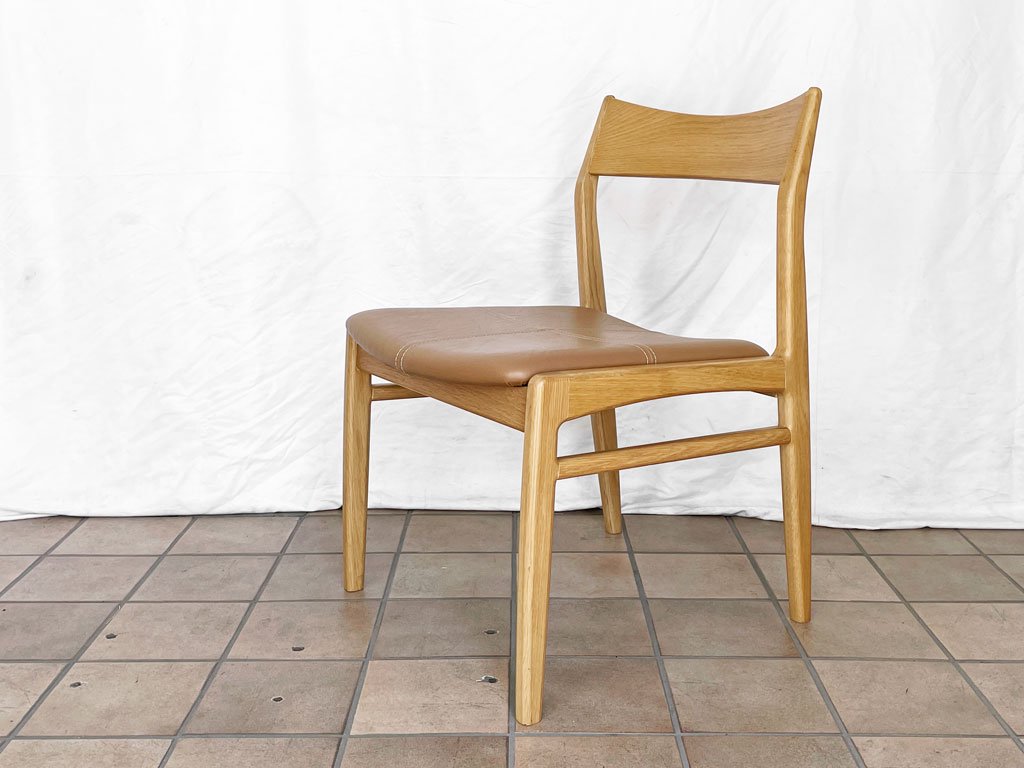 ノーウェアライクホーム NOWHERE LIKE HOME オーウェン OWEN ダイニングチェア Dining Chair オーク材 PVCレザー 参考定価￥39,600- A ◇