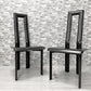 イカミ YCAMI レジアチェア Regia Chair ダイニングチェア 総本革 レザー張り 2脚セット ブラック アントネッロ・モスカ Antonello Mosca イタリアモダン ●