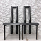 イカミ YCAMI レジアチェア Regia Chair ダイニングチェア 総本革 レザー張り 2脚セット ブラック アントネッロ・モスカ Antonello Mosca イタリアモダン ●