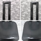 イカミ YCAMI レジアチェア Regia Chair ダイニングチェア 総本革 レザー張り 2脚セット ブラック アントネッロ・モスカ Antonello Mosca イタリアモダン ●