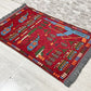 ビンテージ Vintage ウォーラグ War Rug トルクメン族 Turkmen カーペット 絨毯 レッド アフガニスタン 140×80cm  ●