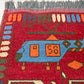 ビンテージ Vintage ウォーラグ War Rug トルクメン族 Turkmen カーペット 絨毯 レッド アフガニスタン 140×80cm  ●