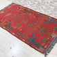 ビンテージ Vintage ウォーラグ War Rug トルクメン族 Turkmen カーペット 絨毯 レッド アフガニスタン 190×103cm ●