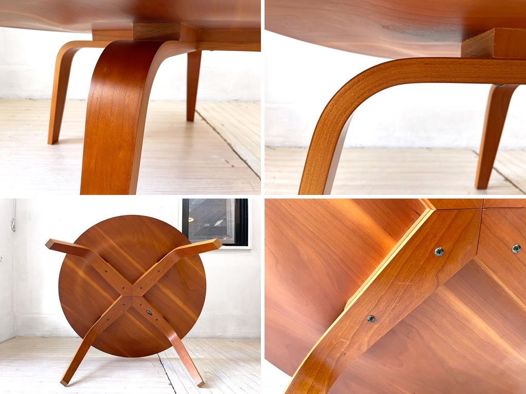 ハーマンミラー Herman Miller イームズ プライウッド コーヒーテーブル ウッドレッグ CTW Eames plywood coffee table チェリー材 イームズ 廃番希少 ★