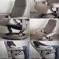 エコーネス EKORNES ストレスレスチェア Stressless コンサル Consul リクライニングチェア オットマンセット Sサイズ レザー グレー 北欧 ノルウェー 美品 ■