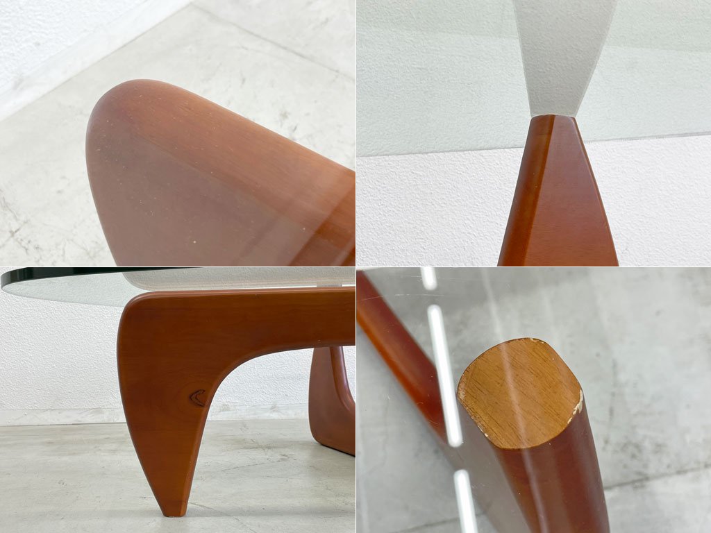 イサムノグチ Isamu Noguchi コーヒーテーブル Coffee Table リプロダクト品 ガラス天板厚20mm Moma 名作 デザイナーズ家具 〓