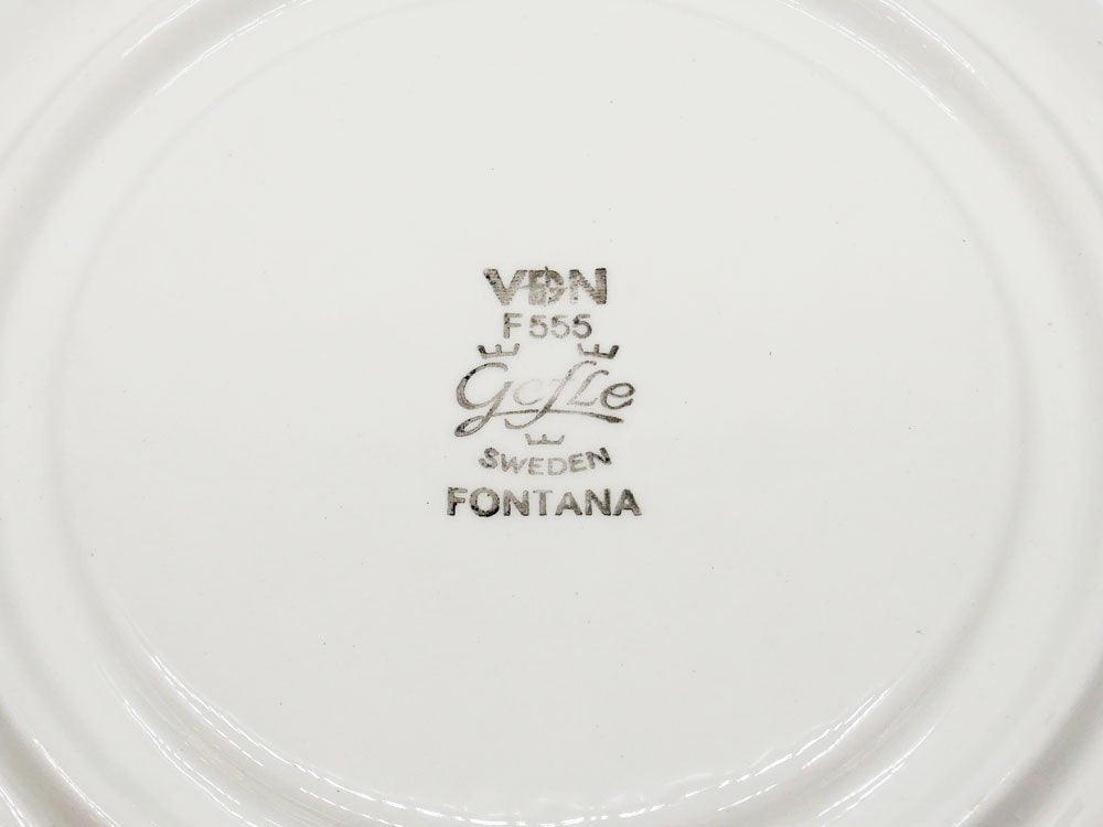 ゲフレ GEFLE フォンタナ FONTANA ティーカップ＆ソーサー C&S ベリット・ターネル Berit Ternell スウェーデン ビンテージ 北欧食器 ●