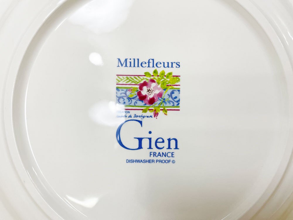 ジアン GIEN ミルフルール Millefleurs ディナープレート Φ27cm Isabelle de Borchgrave 花柄 フランス A ●