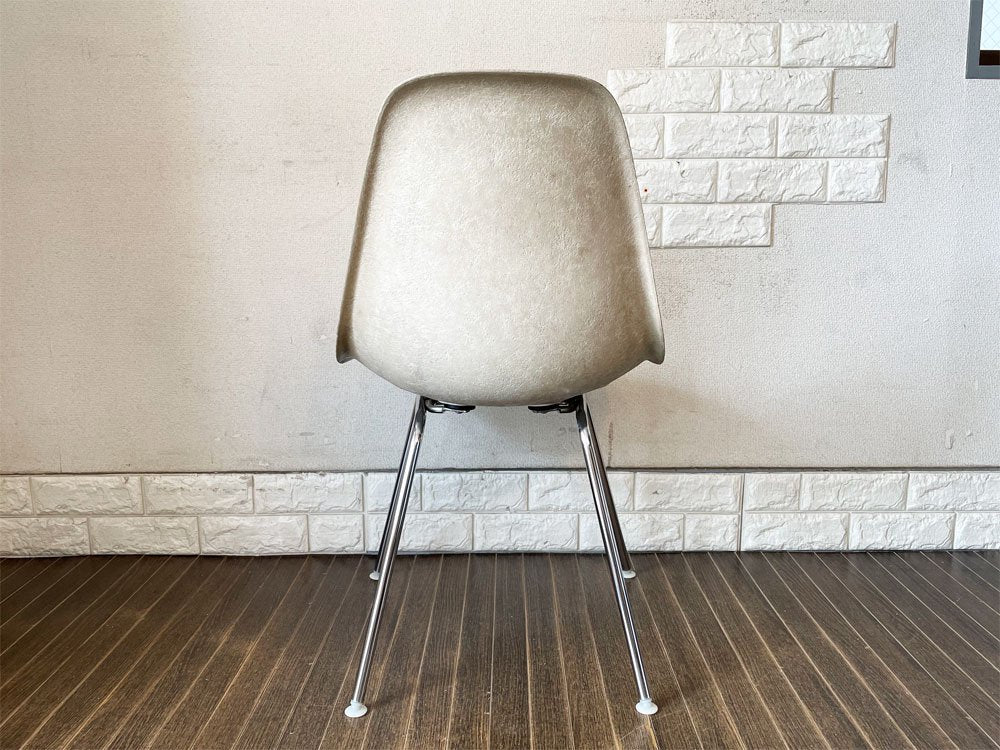 ハーマンミラー Herman Miller サイドシェルチェア FRP製 セカンドビンテージ 2nd グレージュ Hベース C&R イームズ ミッドセンチュリー  ◎