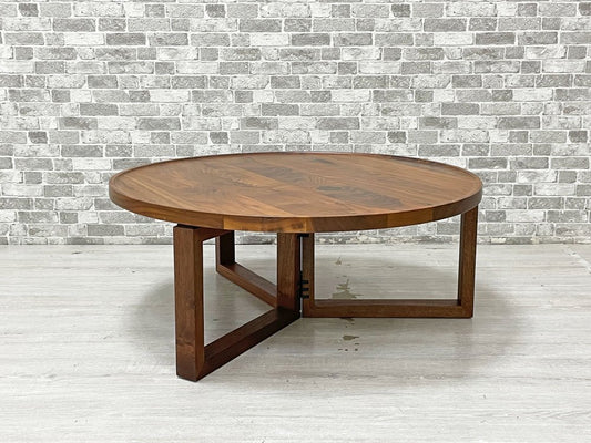 ヒラシマ HIRASHIMA スパーゴ サークルテーブル 70 SPAGO circle table リビングテーブル ローテーブル ウォールナット材 森 宣雄 定価￥102,300- ●