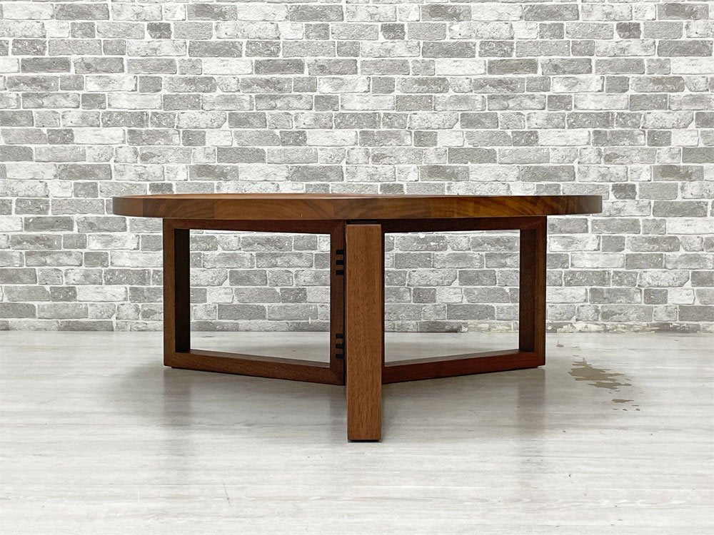 ヒラシマ HIRASHIMA スパーゴ サークルテーブル 70 SPAGO circle table リビングテーブル ローテーブル ウォールナット材 森 宣雄 定価￥102,300- ●