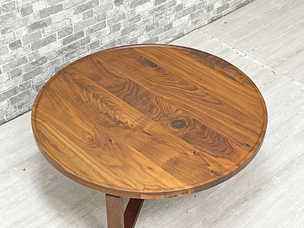 ヒラシマ HIRASHIMA スパーゴ サークルテーブル 70 SPAGO circle table リビングテーブル ローテーブル ウォールナット材 森 宣雄 定価￥102,300- ●