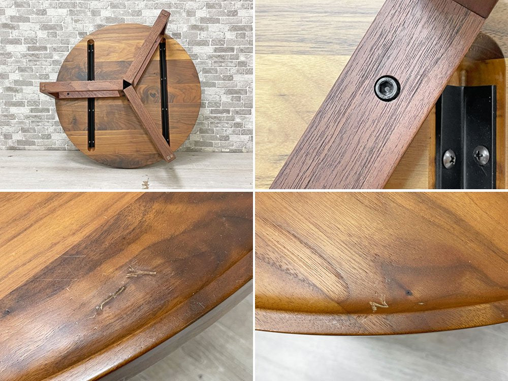 ヒラシマ HIRASHIMA スパーゴ サークルテーブル 70 SPAGO circle table リビングテーブル ローテーブル ウォールナット材 森 宣雄 定価￥102,300- ●