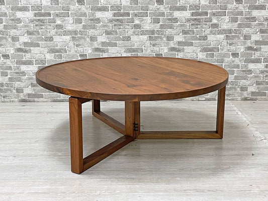 ヒラシマ HIRASHIMA スパーゴ サークルテーブル 84 SPAGO circle table リビングテーブル ローテーブル ウォールナット材 森 宣雄 定価￥114,400- ●