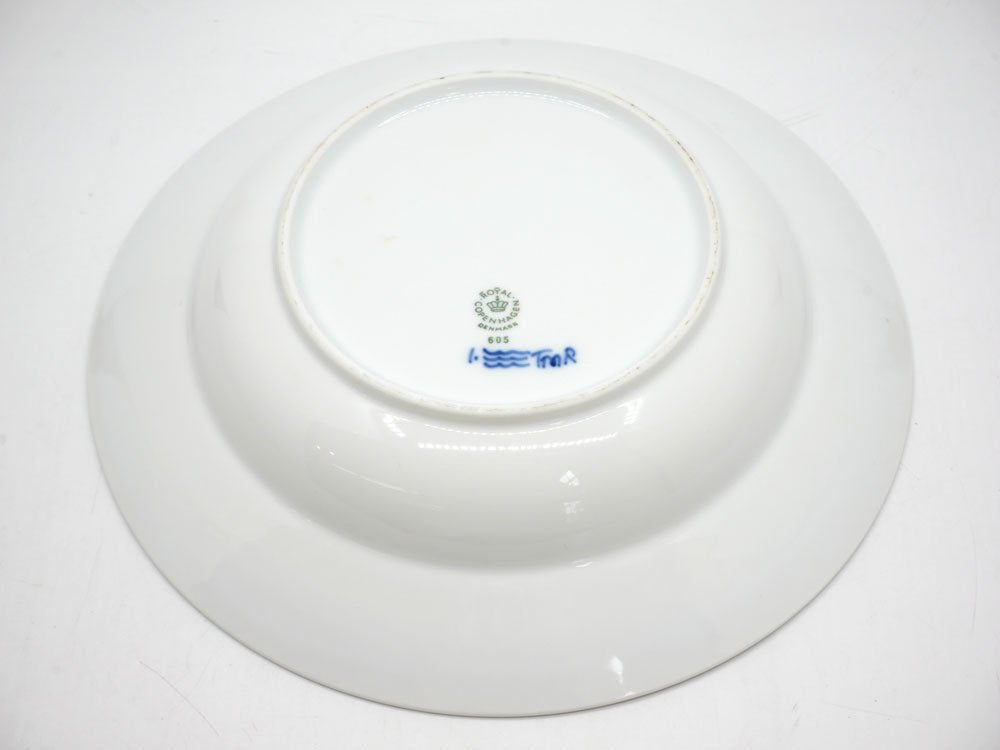 ロイヤルコペンハーゲン ROYAL COPENHAGEN ブルーフルーテッド ハーフレース ディーププレート 24cｍデンマーク 北欧食器 ●