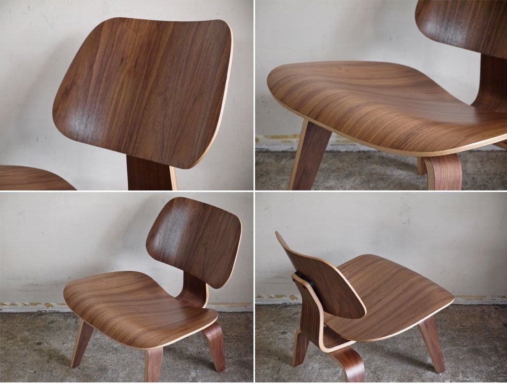 ハーマンミラー Herman Miller LCW ラウンジチェア ウッドレッグ Molded Plywood Lounge Chair ウォールナット C&Rイームズ ミッドセンチュリー 美品 ■