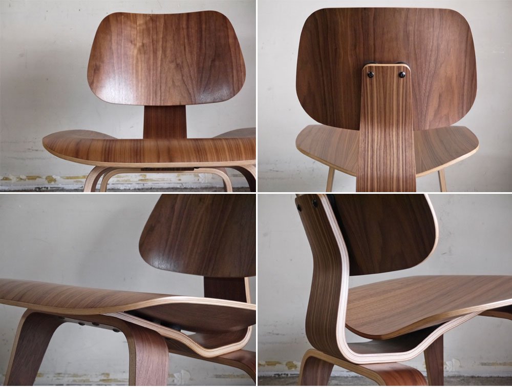 ハーマンミラー Herman Miller LCW ラウンジチェア ウッドレッグ Molded Plywood Lounge Chair ウォールナット C&Rイームズ ミッドセンチュリー 美品 ■