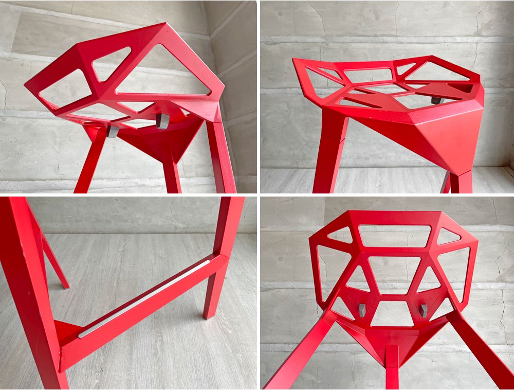 マジス MAGIS スツールワン STOOL_ONE カウンターチェア コンスタンティン・グルチッチ イタリア家具 レッド ♪