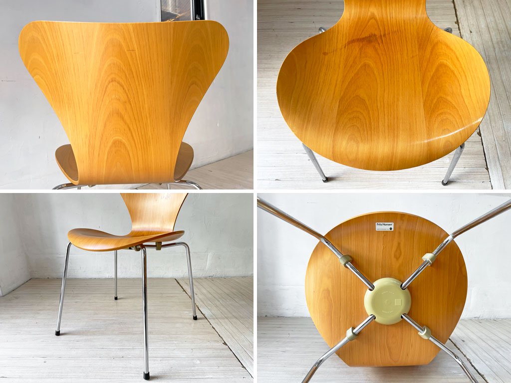 フリッツハンセン Fritz Hansen セブンチェア Seven Chair アルネヤコブセン Arne Jacobsen ナチュラル ビーチ材 北欧家具 B ★