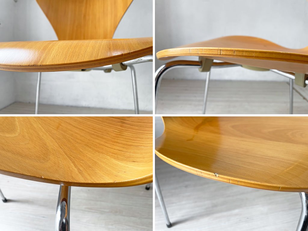 フリッツハンセン Fritz Hansen セブンチェア Seven Chair アルネヤコブセン Arne Jacobsen ナチュラル ビーチ材 北欧家具 B ★