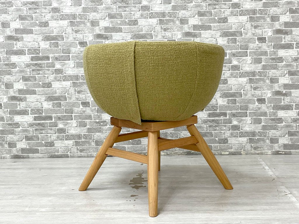 モモナチュラル Momo Natural モールドラウンドチェア MOLD ROUND M-ROUND CHAIR SO ダイニングチェア アルダー材 カバーリング 回転式 定価￥45,000- ●