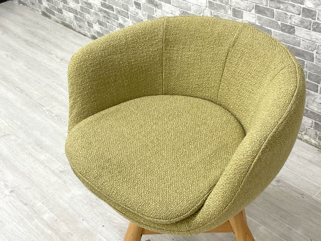 モモナチュラル Momo Natural モールドラウンドチェア MOLD ROUND M-ROUND CHAIR SO ダイニングチェア アルダー材 カバーリング 回転式 定価￥45,000- ●