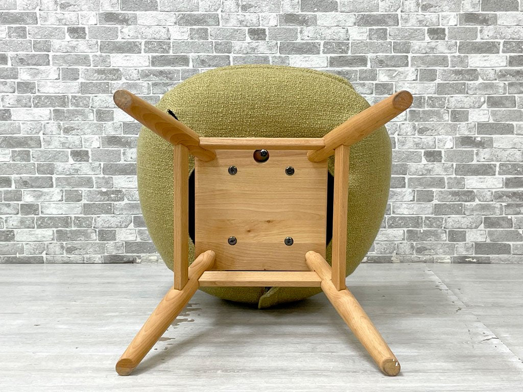 モモナチュラル Momo Natural モールドラウンドチェア MOLD ROUND M-ROUND CHAIR SO ダイニングチェア アルダー材 カバーリング 回転式 定価￥45,000- ●