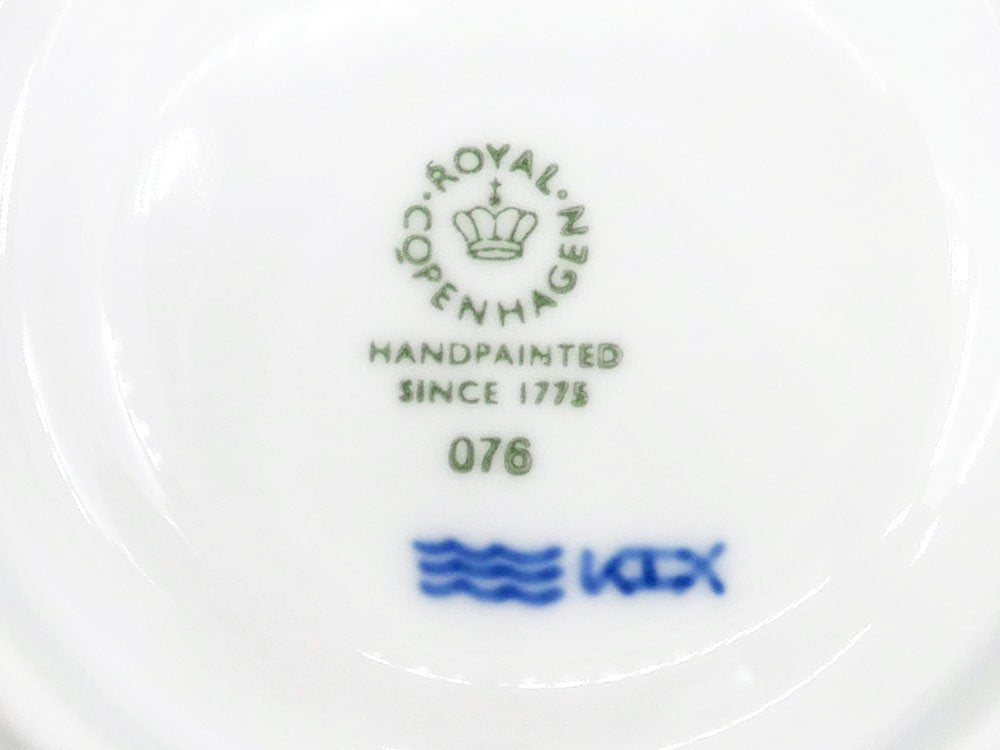 ロイヤルコペンハーゲン ROYAL COPENHAGEN ブルーパルメッテ Blue Palmette コーヒーカップ＆ソーサー C&S デンマーク 北欧食器 A ●