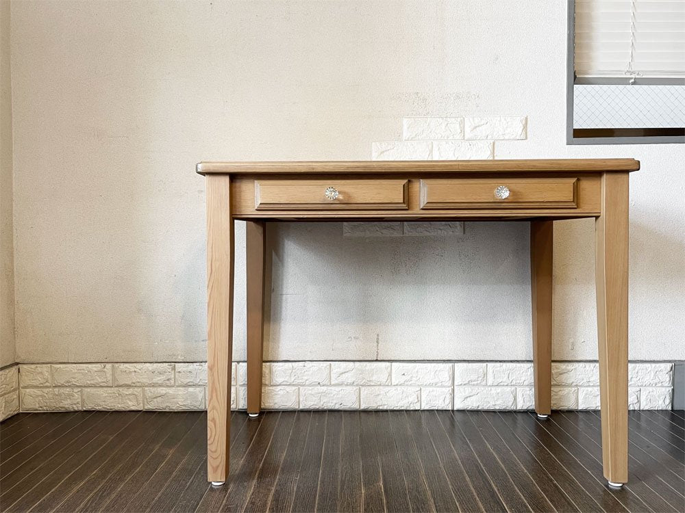 ポプリローカルファニチャー POPURRI LOCAL FURNITURE パイン材 デスク ワークテーブル ダイニングテーブル W100.5cm 2ドロワー カントリースタイル ◎