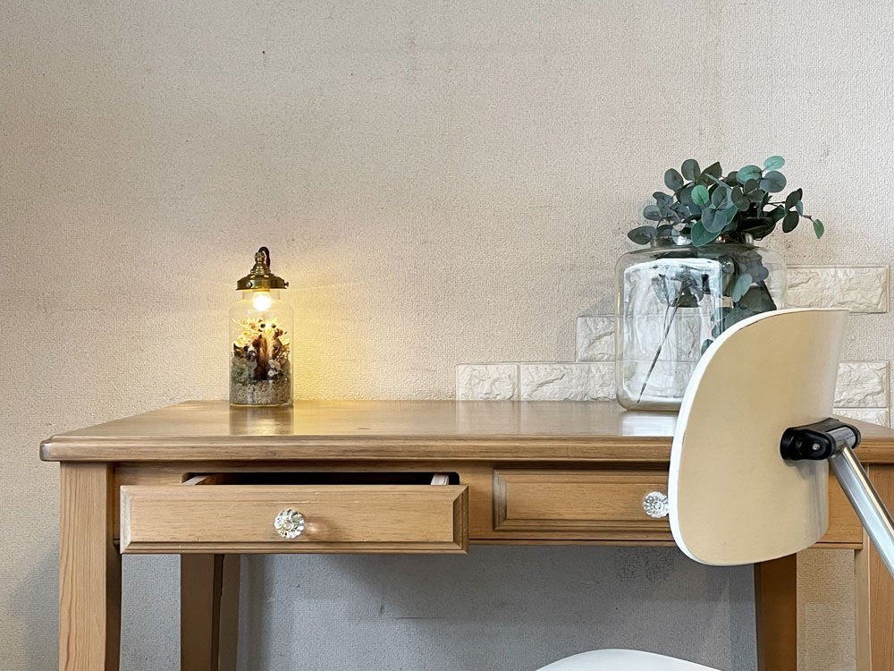 ポプリローカルファニチャー POPURRI LOCAL FURNITURE パイン材 デスク ワークテーブル ダイニングテーブル W100.5cm 2ドロワー カントリースタイル ◎