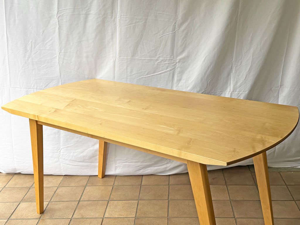 イデー IDEE アーク ARC ダイニングテーブル メープル無垢材 ナチュラルスタイル 北欧スタイル W160cm ◇