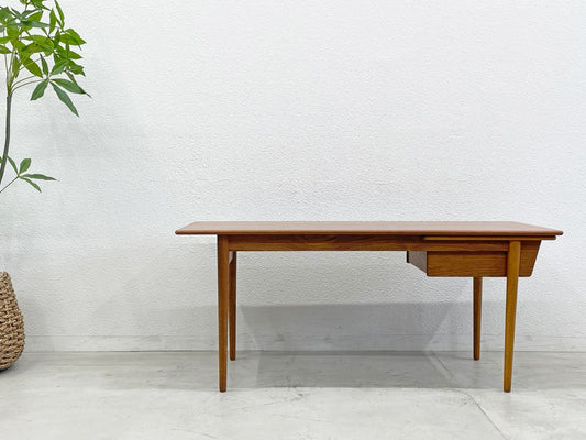 デンマーク ビンテージ Danish Vintage コーヒーテーブル Coffee table チーク材 スライド天板収納ボックス付 〓