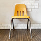 バルコ VIRCO チェア 9000 Chair スタッキングチェア パンプキン プラスチックシート × スチール脚 米国家具 ミッドセンチュリーデザイン 定価￥21,450- ◎