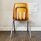 バルコ VIRCO チェア 9000 Chair スタッキングチェア パンプキン プラスチックシート × スチール脚 米国家具 ミッドセンチュリーデザイン 定価￥21,450- ◎