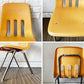 バルコ VIRCO チェア 9000 Chair スタッキングチェア パンプキン プラスチックシート × スチール脚 米国家具 ミッドセンチュリーデザイン 定価￥21,450- ◎