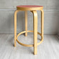 アルテック artek バースツール64 Bar Stool 64 リノリウム レッド バーチ材 アルヴァ・アアルト ♪