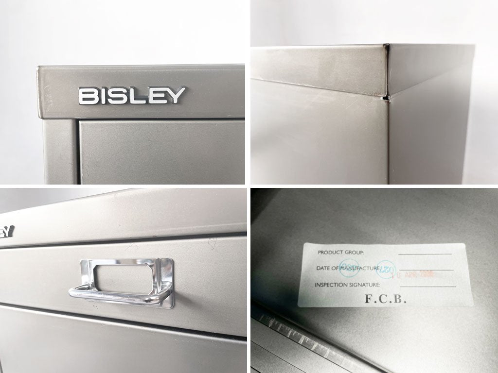 ビスレー BISLEY ベーシック BASICシリーズ A3キャビネット BA3/CD 4段 デスクキャビネット スレート色 ガンメタル英国 廃番 ★