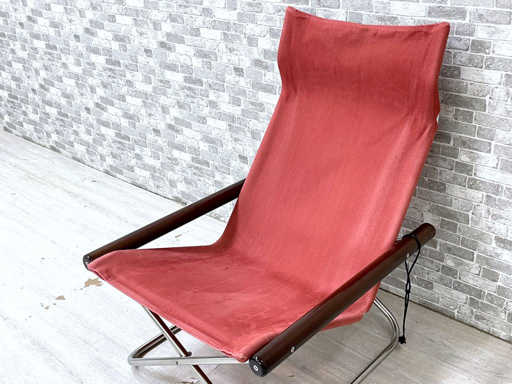 ニーチェア エックス Ny chair X フォールディングチェア 折畳チェア ダークブラウン レンガ 新居猛 MoMA 定価￥51,700- ●