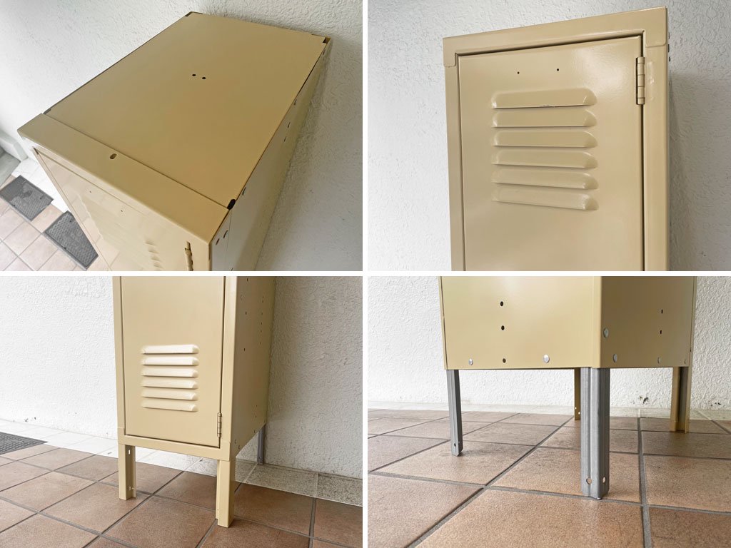 リオン LYON スチール ロッカー RECESSED HANDLE 1-TIER LOCKER ワードローブ ルーバーサンド LOUVER SAND インダストリアル P.F.S取扱 ◇