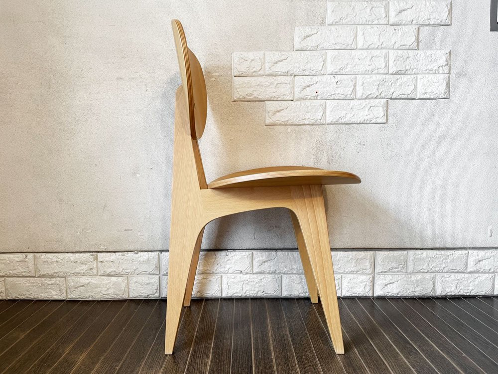 イデー IDEE ダイニングチェア DINING CHAIR Natural ナチュラル 板座 食卓椅子 長大作 ジャパニーズモダン 定価￥63,000- ◎