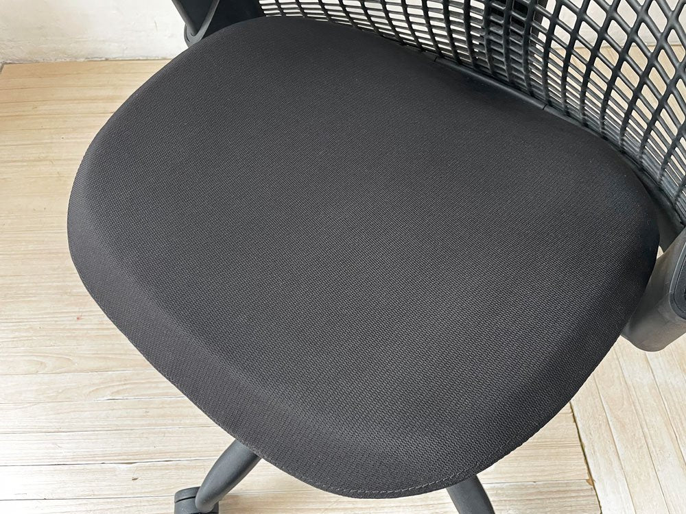 ハーマンミラー Herman Miller セイルチェア SAYL CHAIR デスクチェア オフィスチェア ミドルバック ブラック 2020年製 ★