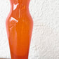 ビンテージ Vintage フラワーベース 花瓶 硝子製 シャンパングラス型 チューリップ型 ピーチオレンジ コーラルオレンジ レトロ ◇