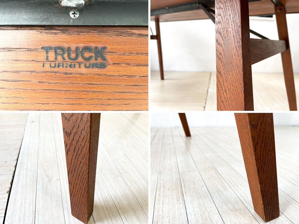 トラックファニチャー TRUCK FURNITURE スットテーブル SUTTO TABLE ワークテーブル ダイニングテーブル ナラ無垢材 オーク材 インダストリアル 定価 \242,000- ★