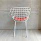 ノル Knoll サイドチェア キッズサイズ ワイヤーチェア キッズチェア ハリー・ベルトイア Harry Bertoia ホワイト パッド付 廃番 ♪