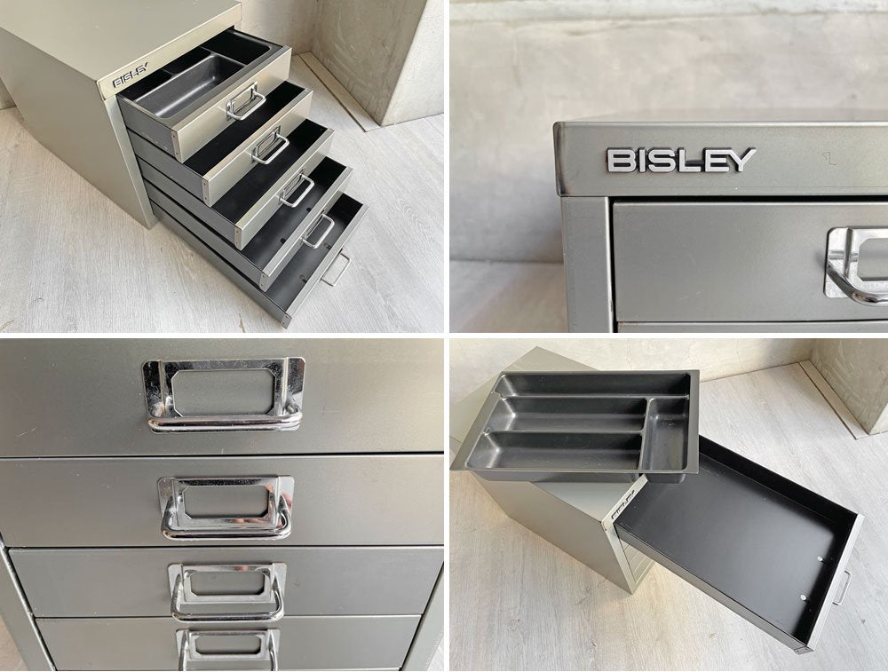 ビスレー BISLEY ベーシック12 5段 キャビネット グレー マルチ収納ケース 英国家具 イギリス オフィス家具♪