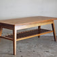 パシフィックファニチャーサービス PACIFIC FURNITURE SERVICE ローテーブル DH TEA TABLE WITH SHELF Sサイズ ダークブラウン オーク材 P.F.S ■