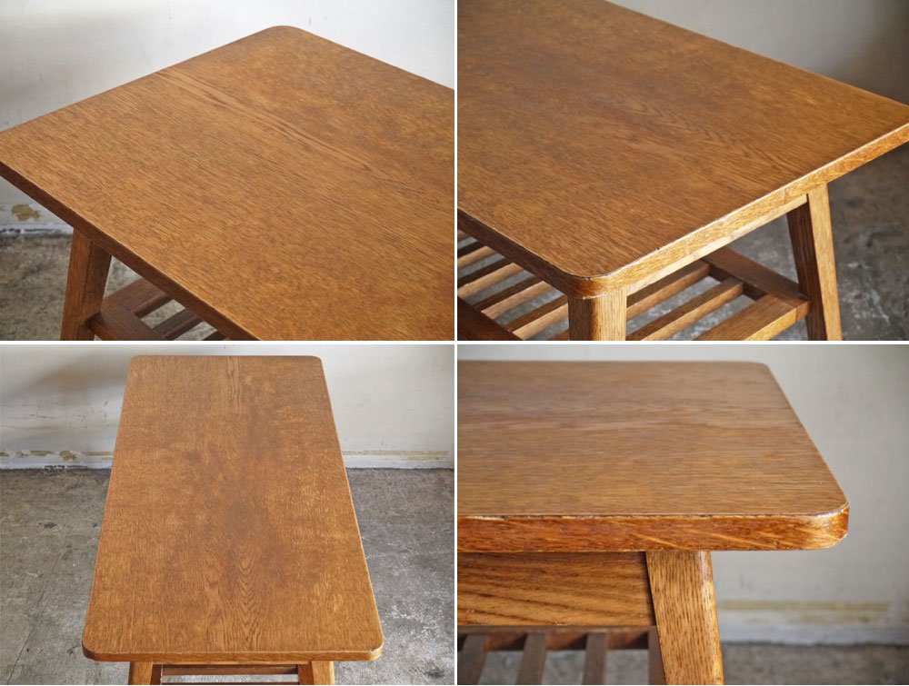 パシフィックファニチャーサービス PACIFIC FURNITURE SERVICE ローテーブル DH TEA TABLE WITH SHELF Sサイズ ダークブラウン オーク材 P.F.S ■