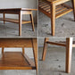 パシフィックファニチャーサービス PACIFIC FURNITURE SERVICE ローテーブル DH TEA TABLE WITH SHELF Sサイズ ダークブラウン オーク材 P.F.S ■