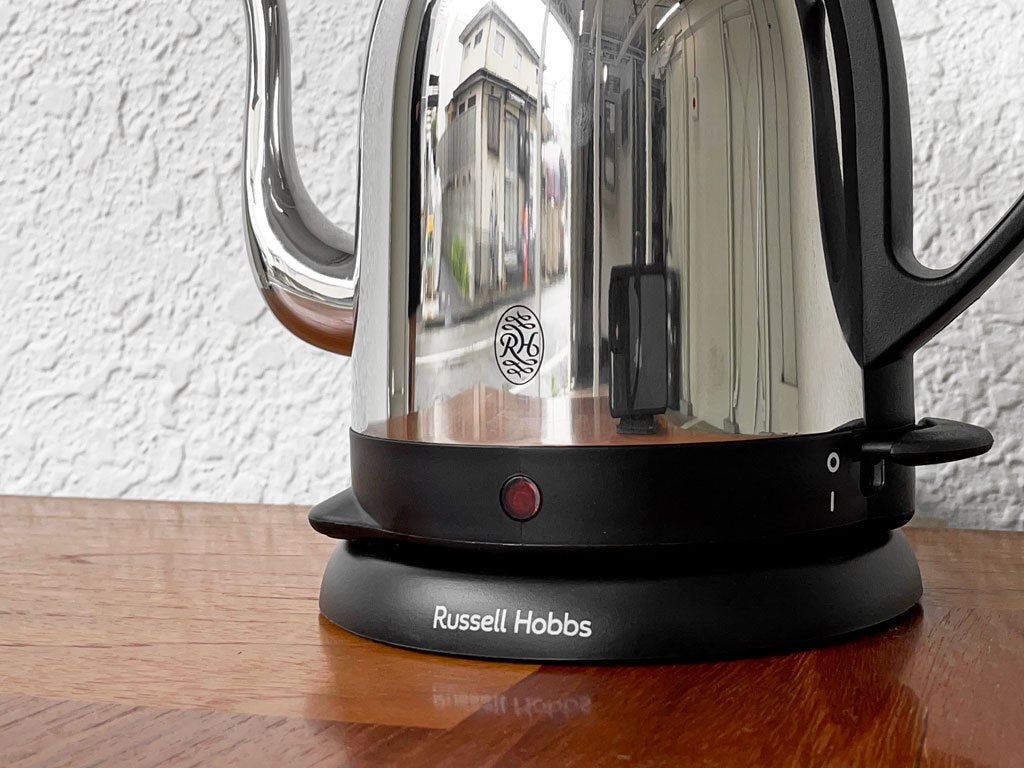 ラッセルホブス Russell Hobbs カフェケトル 7410JP ステンレス 1.0Lタイプ 電気ケトル オートオフ機能 空焚き防止機能 2023年製 グッドデザイン賞 英国 ◇